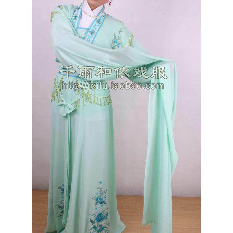 古装戏曲花旦服装小旦衣京剧越剧黄梅戏服装小姐古装258号淡绿色