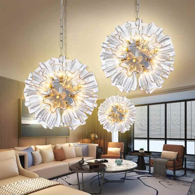 北欧设计师后现代餐厅吊灯创意led灯玻璃圆球艺术蝴蝶灯装饰灯