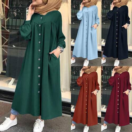 Women's cardigan long sleeved stand up collar large swing