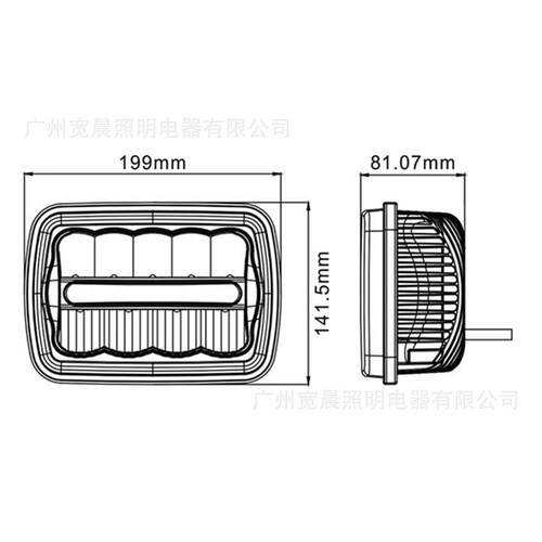 7x6 5x7 LED 大灯 H6054 H5054方灯 卡车驾驶灯 7寸牧马人大灯
