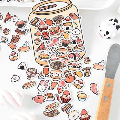 100 pcs Kawaii Cartoon small Stickers Cute Mini Decorative S