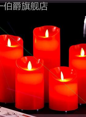 红色led电子蜡烛灯摇摆婚庆婚礼餐厅会所浪舞台道具仿真石蜡供佛