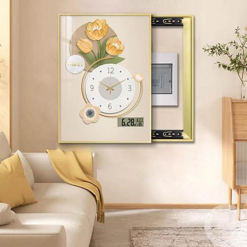 奶油花卉0表箱装饰画2免25新款打孔配电箱遮挡电闸万年历XYZ2825X