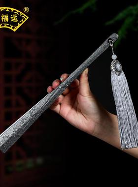 康福运合金锻造绢布折扇手工折扇礼品扇子功夫扇纪念品厂家直销