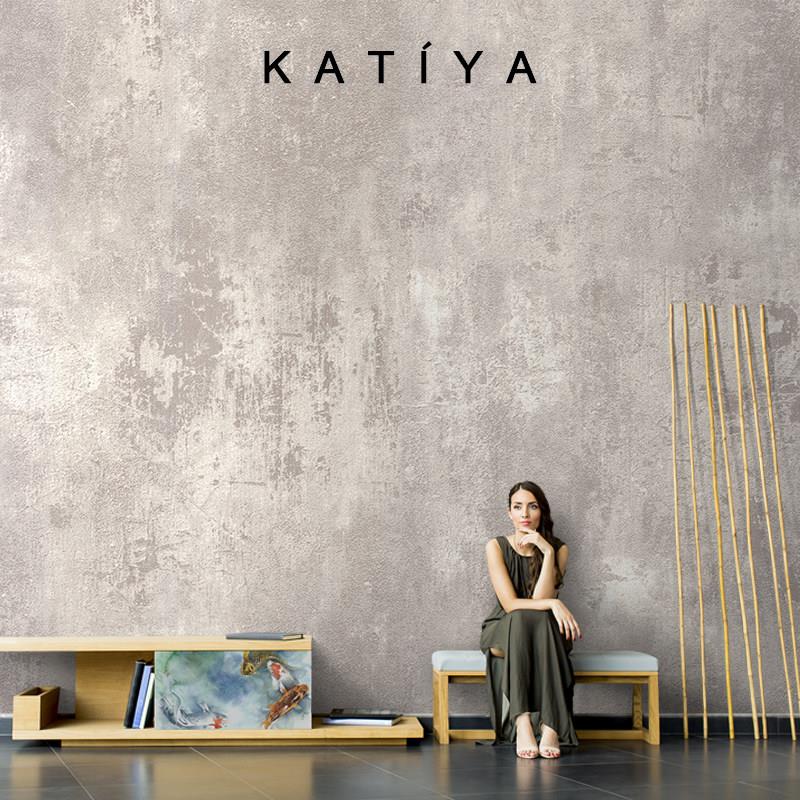Katiya手绘墙布北欧餐厅酒店工业风壁纸客厅电视背景墙定制画卧室