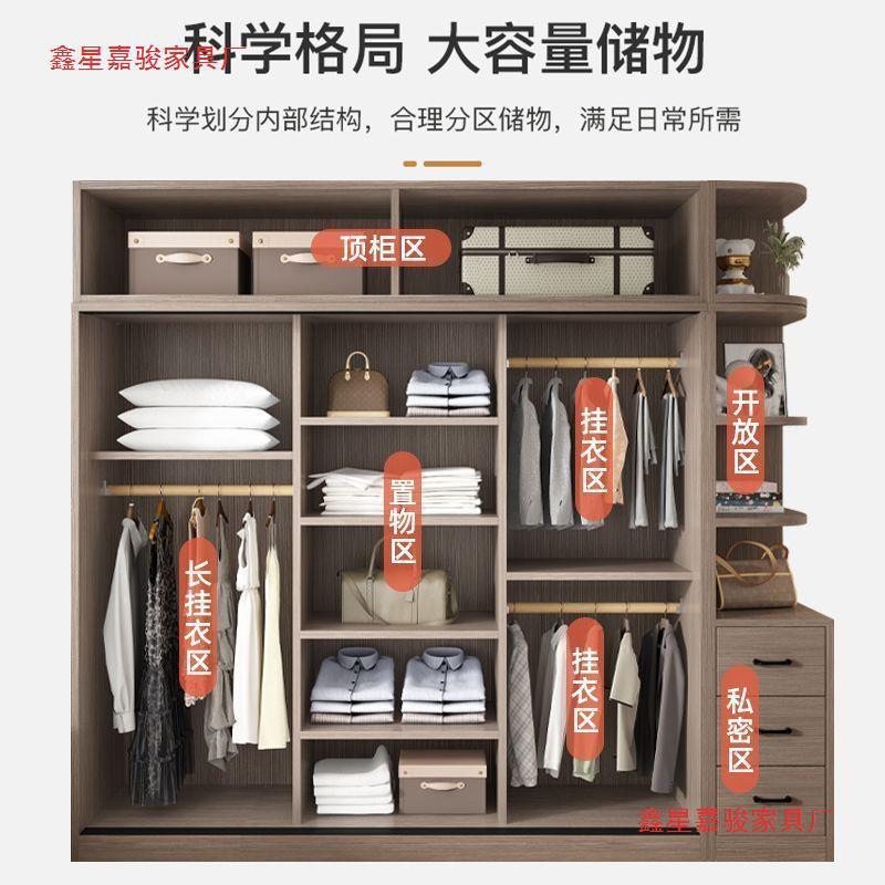 衣柜推拉门家用卧室现简约AGR儿童储物可代卸型简易挂衣橱拆经济