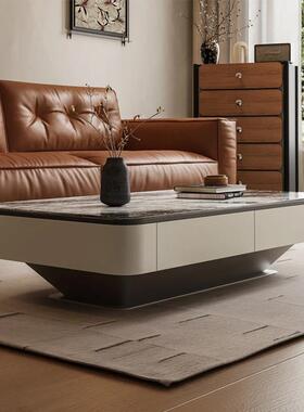 2025新款岩板超晶石茶几电视柜简约现代高端轻奢风客厅茶几客厅