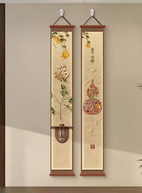 葫芦过道入户玄画关装饰新中26010908式红色厅廊走挂画书客房茶室