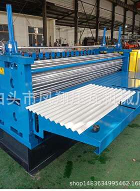 薄板J550高强版横压机横向波纹瓦压瓦机非洲地区薄板辊压成型机