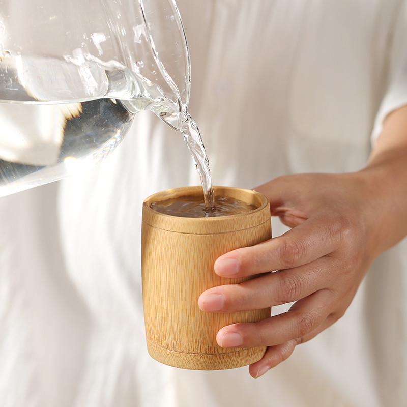 手工打磨老竹节小茶杯酒杯茶杯竹水杯竹筒茶道竹杯喝水笔筒茶道桶