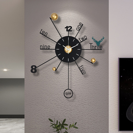 现代简约挂钟客厅时尚，大气个性创意钟表极简挂墙艺术，家用轻奢时钟
