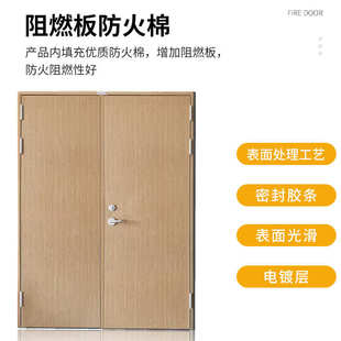 厂家直供木纹转印隔热防火门 甲级乙级热转印钢质防火门资质齐全
