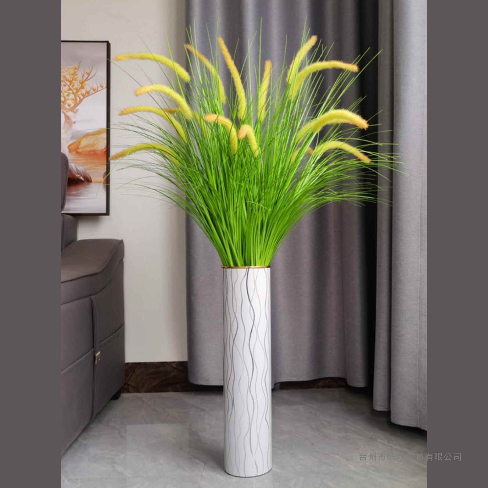 仿真狗尾巴草芦苇假花客厅摆件干花大束落地植物室内造景装饰花卉
