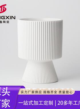 花盆陶瓷高级感发财树金钱树客厅办公室绿植专用花盆一件起批