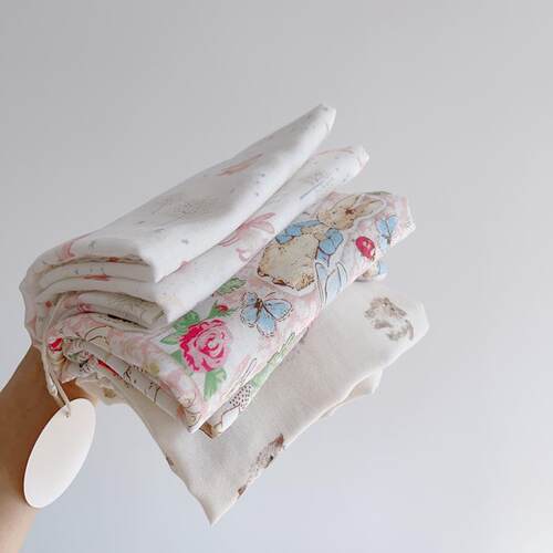 Rae Studio 儿童竹棉双层纱布巾 婴幼儿包巾 60×60宝宝盖毯
