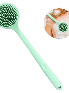 Silicone Bath Brush Long Handle Double Sided Body Scrubber