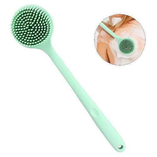 Silicone Bath Brush Long Handle Double Sided Body Scrubber