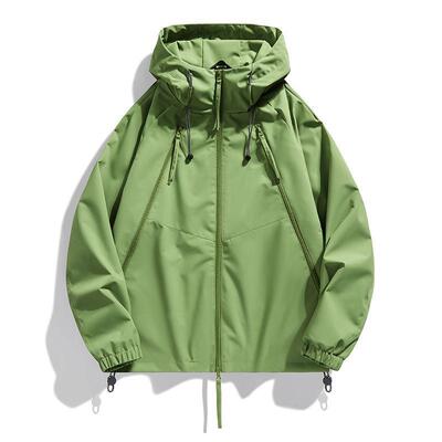 R 43596 Men's Women's Windproof Hooded Jacket 防风连帽夹克