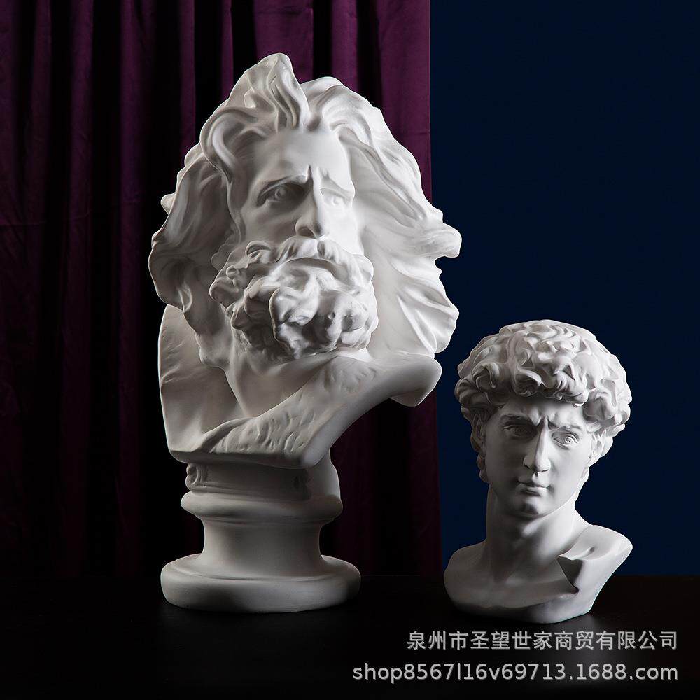 60厘米马赛化膏像欧式人石马赛摆件物素描教具雕塑厅展览厅美装客