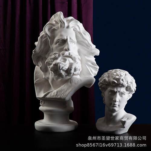 60厘米马赛石膏像欧式人物素描教具雕塑客厅展览厅美化装饰