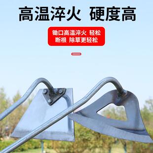 园艺铲锄草耙子锰钢农具小锄头松土挖野菜两用拔草除草神器连根工