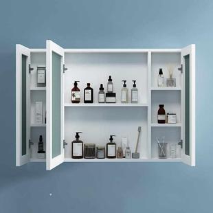 浴室镜柜太空铝镜箱家用挂墙式卫生间储物镜子收纳盒全面镜柜安