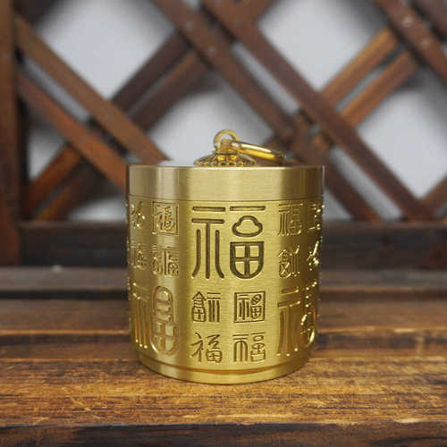 灰烟缸车用办公室纯客厅飞黄铜金属家用黄铜车载防盖烟灰缸带