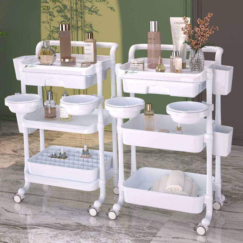 美容美发美甲小推车置物架高档可移动三层带抽屉美容院仪器工具车
