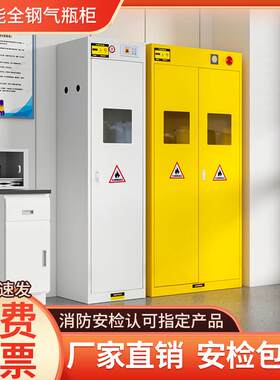 全钢防爆气瓶柜乙炔氮气氢气体智能钢瓶柜实验室双瓶煤气罐储存柜