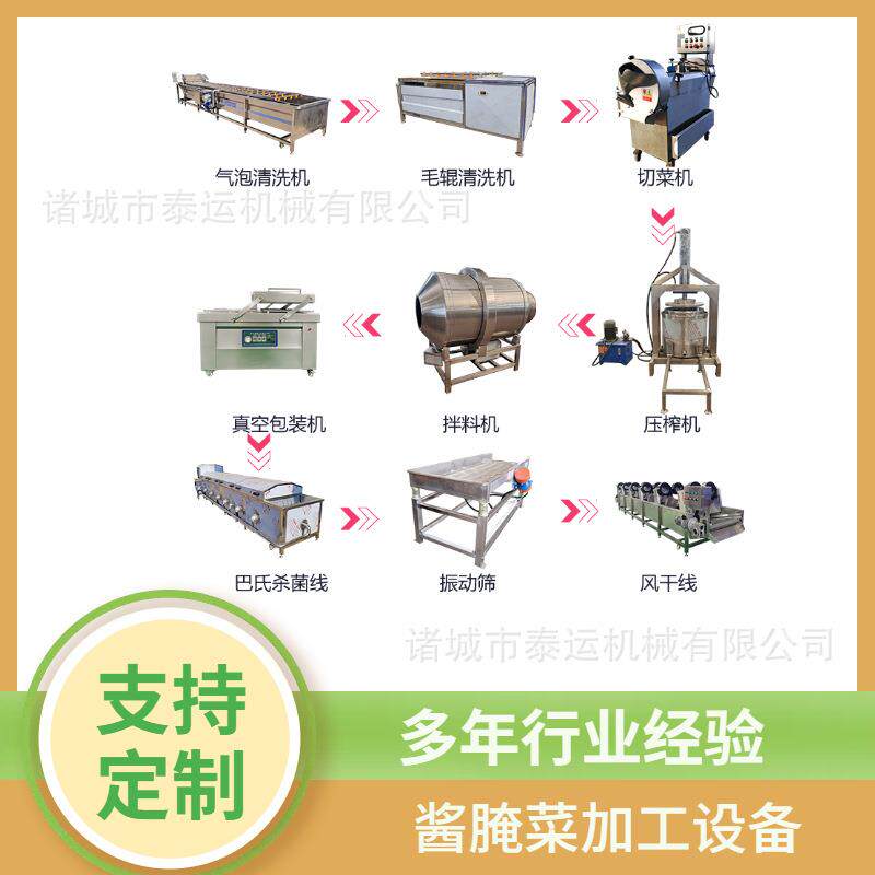 食品厂酸菜脱盐成套加工设备白萝卜咸菜条生产线梅干菜涡流清洗机