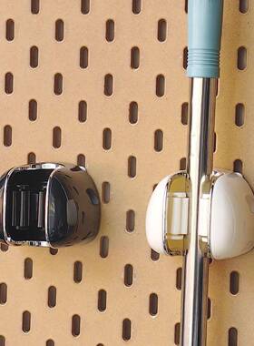 【兼容Yi家】黑色拖把扫帚架，洞洞板清洁用品收纳神器扫把固定夹