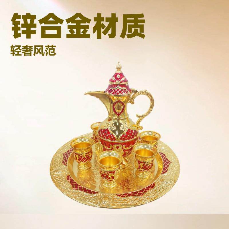 轻奢高端长咀鸭嘴创意酒具装饰婚礼合金酒壶套装摆件酒店家用