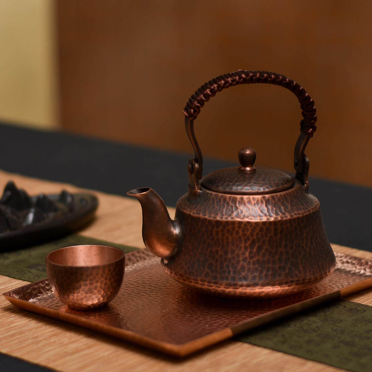 纯手工小号铜壶纯铜茶壶提梁泡茶壶烧水铜壶功夫茶壶复古小壶