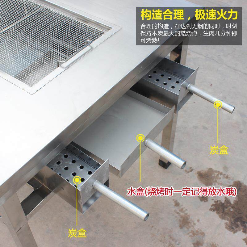 无烟烧烤炉无烟烧烤商用自动自助家用户外夜宵庭院烧烤车多功能