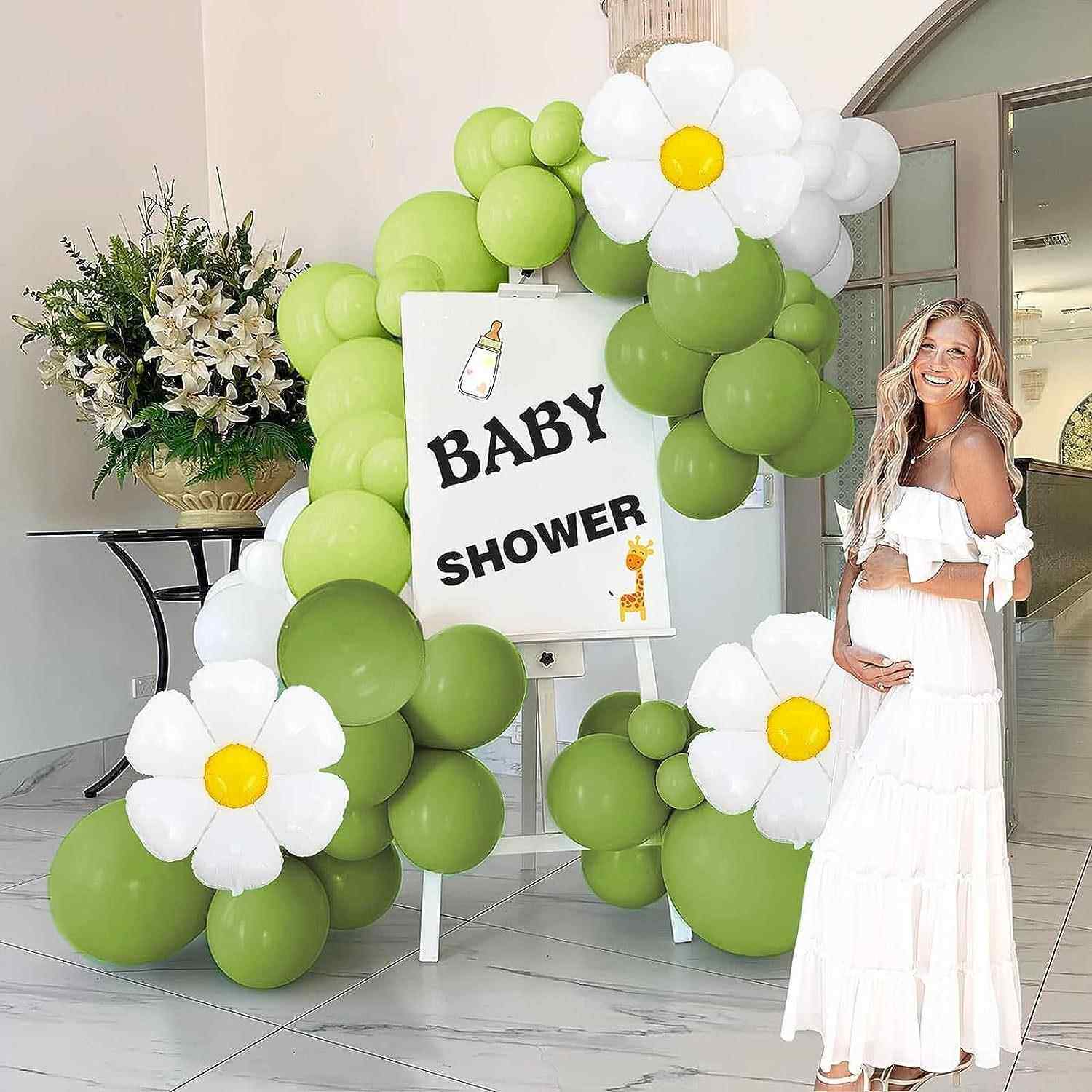 森系复古绿气球链套装生日派对场景布置婚礼婚庆拱门气球花环套餐