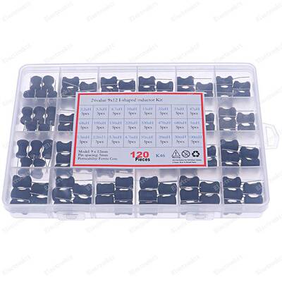 24种120个9*12直插工字型电感器2.2uH 33uH 68uH 470uH 1.5mH盒装