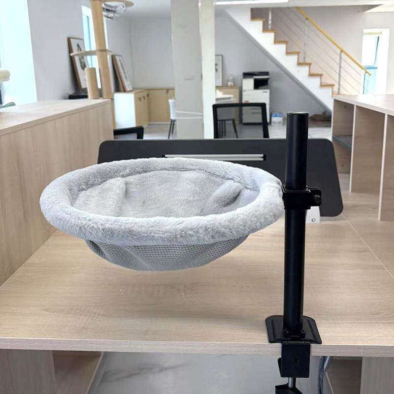 直销桌面猫窝办公可拆洗可调节高度方向餐桌课桌猫吊床猫桌床
