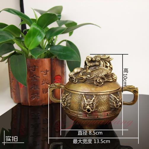 正品仿古黄铜九香龙香莲花香檀香炉炉熏炉香插塔香室内炉客厅佛堂