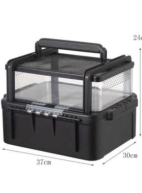 爬虫箱户外多功能运输防逃逸手提爬宠盒饲养携带野采宠物用箱子