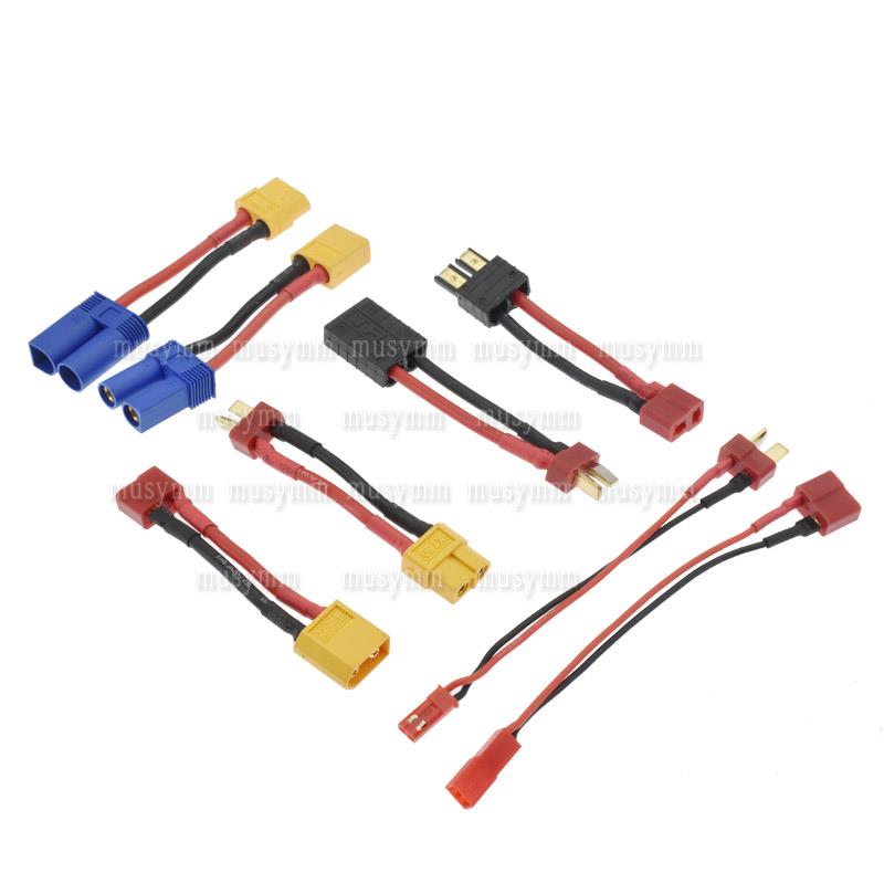 模型飞机电池适配器插头公至Xt60 Trx Jst Ec5互连适配器中性配件