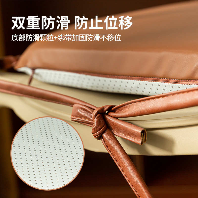 美式轻奢防滑餐椅垫防污免洗马蹄形椅垫记忆棉坐垫四季通用座垫