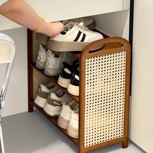 桌下多层小型鞋架家用宿舍鞋子收纳层架门口鞋架子出租房用简易鞋