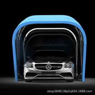 米羚5.9半自动全自动移折动叠车库伸缩汽车遮YRO阳彪棚防尘车棚