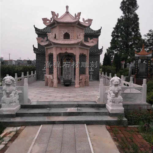 公园大理石双层石凉亭 户外园林石雕亭子庭院仿古六角新中式亭子