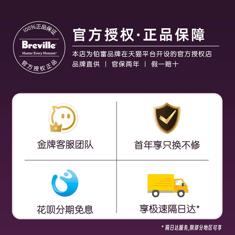 国行联保Breville铂富BES876海盐白家用半自动意式压粉磨豆咖啡机