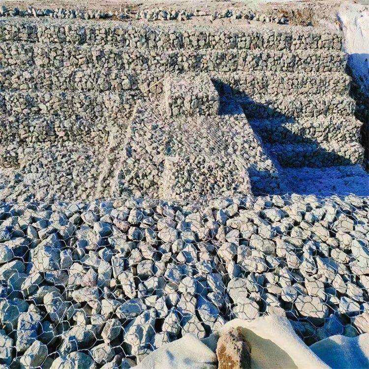铅丝河道加固护坡防洪格宾网箱 热镀锌铁丝景观格宾石笼网
