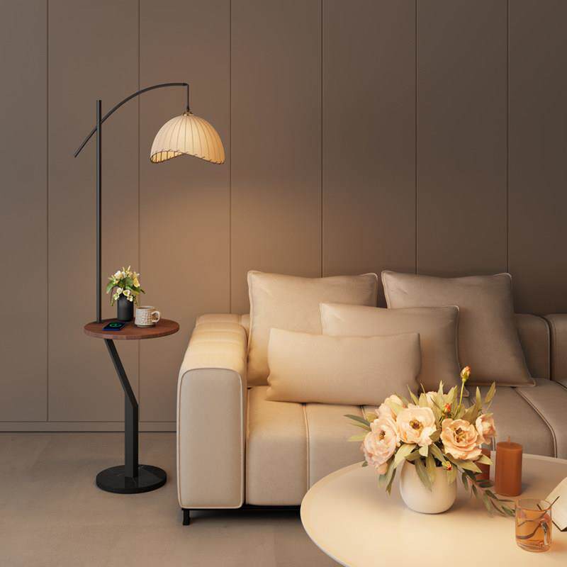 护眼落地灯客厅沙发旁氛围感置物架一体茶几灯卧室床头柜落地台灯