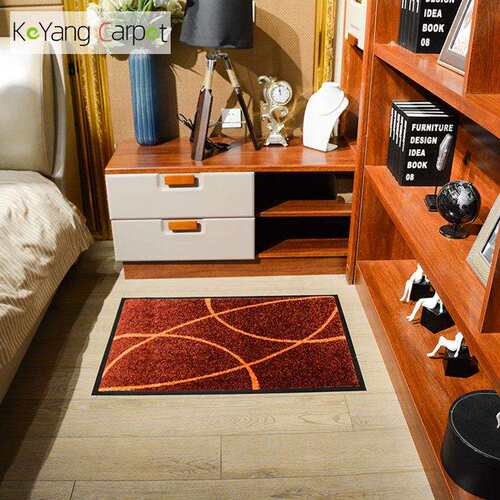 科洋简约北欧现代尼龙印花橡胶地毯 办公商场酒店地垫Door mat
