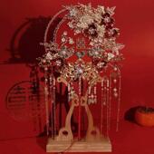 重工团扇新娘结婚扇diy材料包手工中式 秀禾服喜扇婚礼感扇子其他