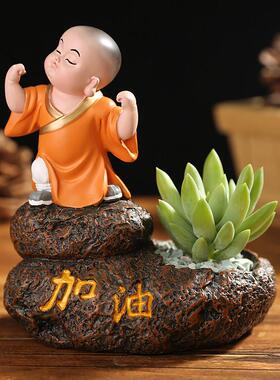 采购产品创意小和尚花饰品，可爱的禅宗娃娃，家庭装饰，办公室，